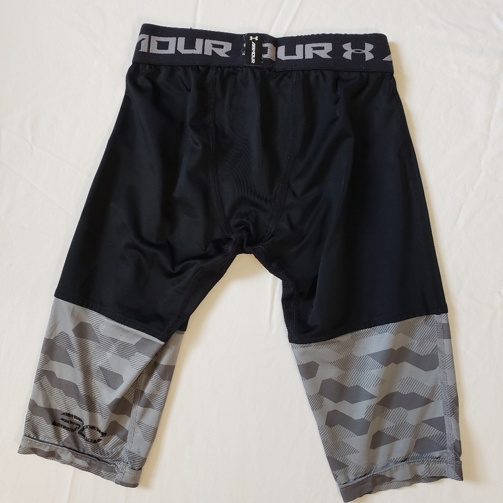 Under Armour Heatgear Sport Compression Tight Youth 3/4 Black Size Y Xs/JTP/EP - Picture 3 of 6